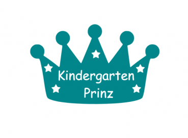 Kindergarten Prinz Bügelbild